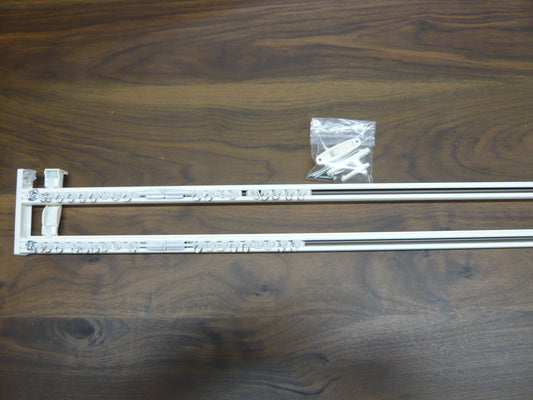 タチカワ　カーテンレール1.82ⅿ　木目調ホワイト　